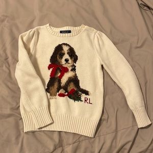 Girls size 5 brand new polo Ralph Lauren holiday sweater - never worn.